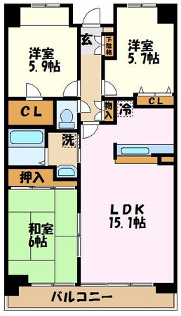 シエスタ大倉山の物件間取画像